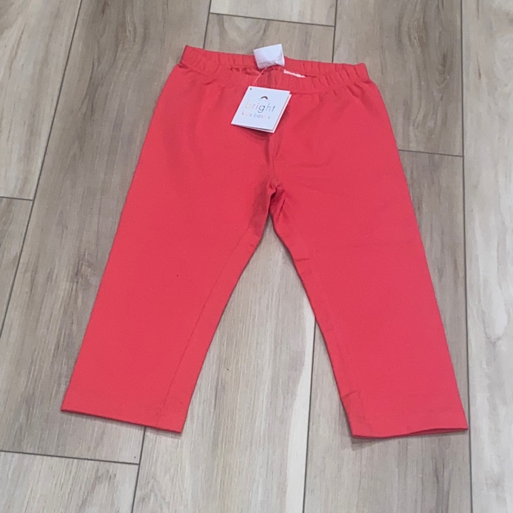 New With Tags Hanna Andersson Girls Size 8 US Solid Capri Stretch Leggings